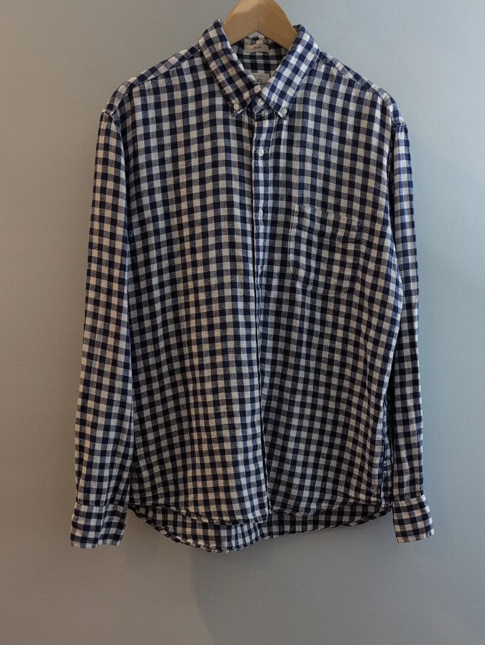 J. Crew Mens Large Slim 100% Linen Long Sleeve Button Down Shirt Style #K7899